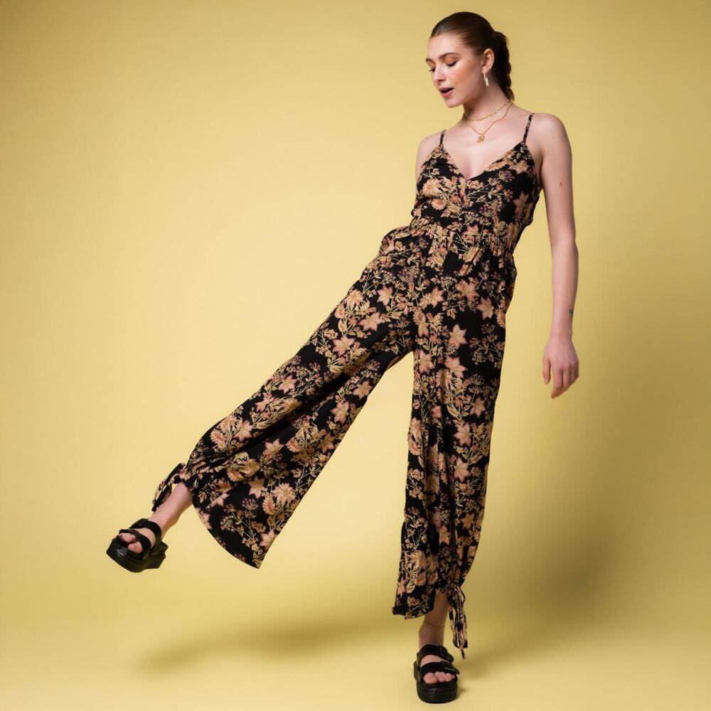 Free People Stand Out Floral Printed Jumpsuit - Picture 2 of 8